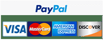 PayPal, Visa, Master Card, American Express, Discover